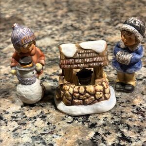 Goebel - Berta Hummel3 Pieces- 2 Little Girls and a Well- Vintage